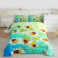 thumbnail image 2 of Homewish Chic Flower Daisy 2pcs Bedding Comforter Set for Kids Children Teens,Red Ladybird Twin Comforter Sets,Abstract Watercolor Gradient Breathable Bedding Set,Lightweight Room Decor, 2 of 8