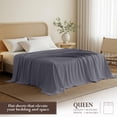 thumbnail image 5 of Utopia Bedding Flat Sheet - 1 Pack Queen, Grey - Soft Brushed Microfiber Fabric - Shrinkage & Fade Resistant Top Sheet - Easy Care Bed Sheet, 5 of 7