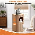 thumbnail image 4 of Inadays Cat House for Indoor Cats, 2-Storey Cozy Felt Cat Bed Cave with Tunnel Hideaway, Large Multi-Cat Condo for Rest & Play, Camel, 4 of 8