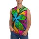 thumbnail image 1 of Balery Multicolored Beautiful Flower Camisetas sin mangas para hombre, absorbe la humedad y protege contra el mal olor.-3X-Large, 1 of 7