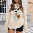 thumbnail image 6 of Boo Jee Halloween Sweatshirts for Women 2025 Long Sleeve Crewneck Cute Ghost Graphic Sweatshirt Pullover Tops, 6 of 7