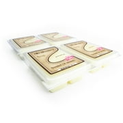 Pure Jasmine Wax Melts Bulk Pack - 4 Highly Scented Bars - Made With Essential & Natural Oils - Flower & Floral Air Freshener Cubes Collection