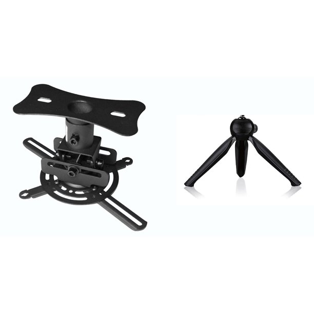 RCA Universal Table and Ceiling Projector Mount Bundle, Black, (RPJM030