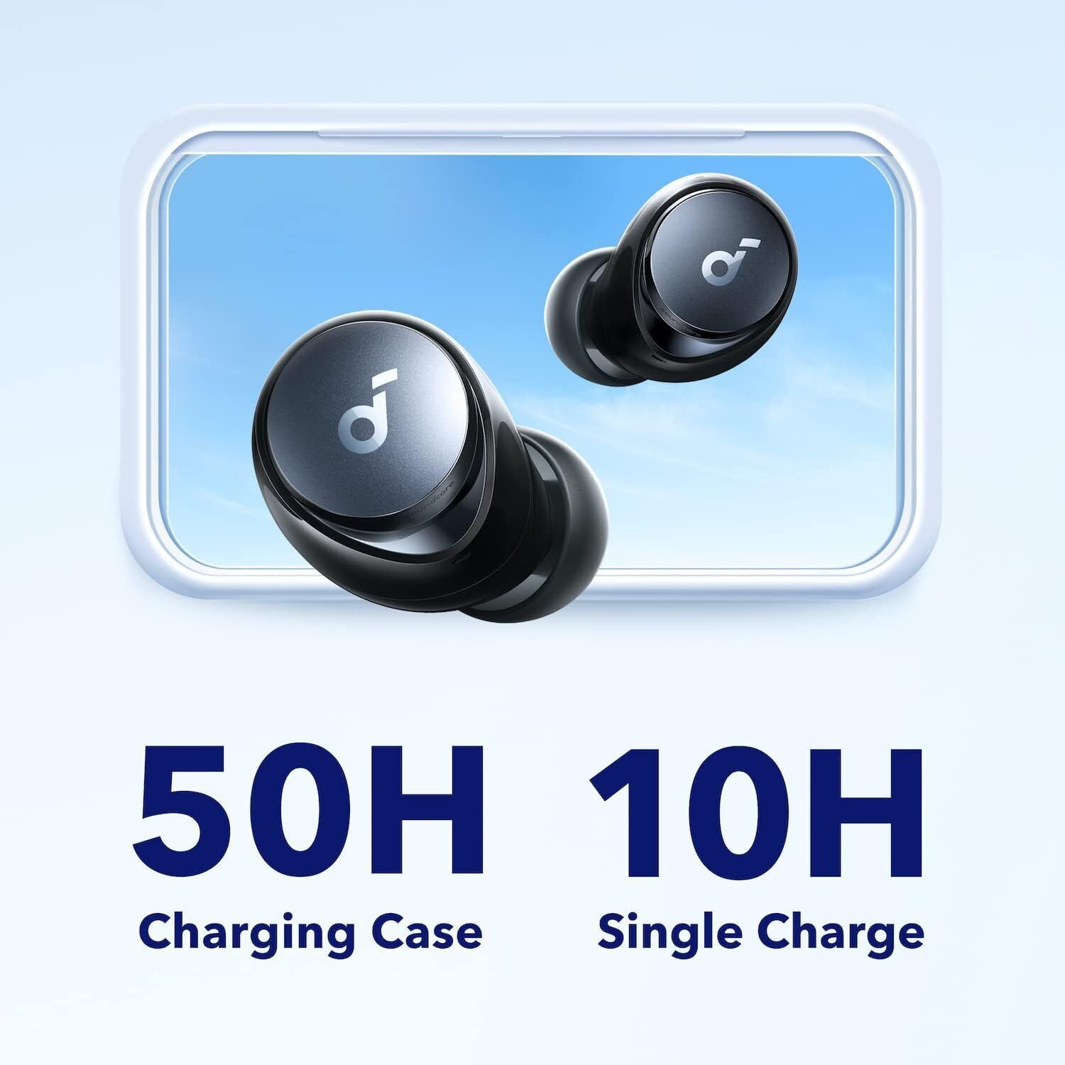 Soundcore, by Anker Space, A40 Noise Cancelling Wireless In-Ear Earbuds, Black, 1