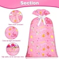 thumbnail image 6 of Oversized Pink Birthday Gift Bag Large Plastic Present Wrapping Bag, 6 of 7