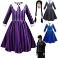 thumbnail image 2 of Wednesday Addams Enid Sinclair Cosplay Costume School Uniform Coat Skirt Halloween Carnival Suit For Women Girls Kids zhangyuxiang LED, 2 of 2