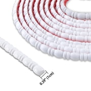 0.4 x 196.8Peel and Stick Bead and Reel Trim - Easy to Paint, Flexible DIY Craft Molding for Mirror Frame, Backsplash, Wall, Door, Cabinet, Dresser, Shelf
