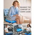 thumbnail image 2 of Gel Seat Cushion for Long Sitting,Gel Cushion for Pressure Relief,Ergonomic Comfort for Office,Car,Travel & Pregnancy,Soft Breathable & Cooling for Summer | Designed for Chairs & Long Sitting Cushion, 2 of 10