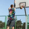 thumbnail image 5 of Sikiie Colorful Flowers Basketball Jersey Reversible Men's Mesh Athletic Sports Shirts Training Practice S-4XLMedium, 5 of 6