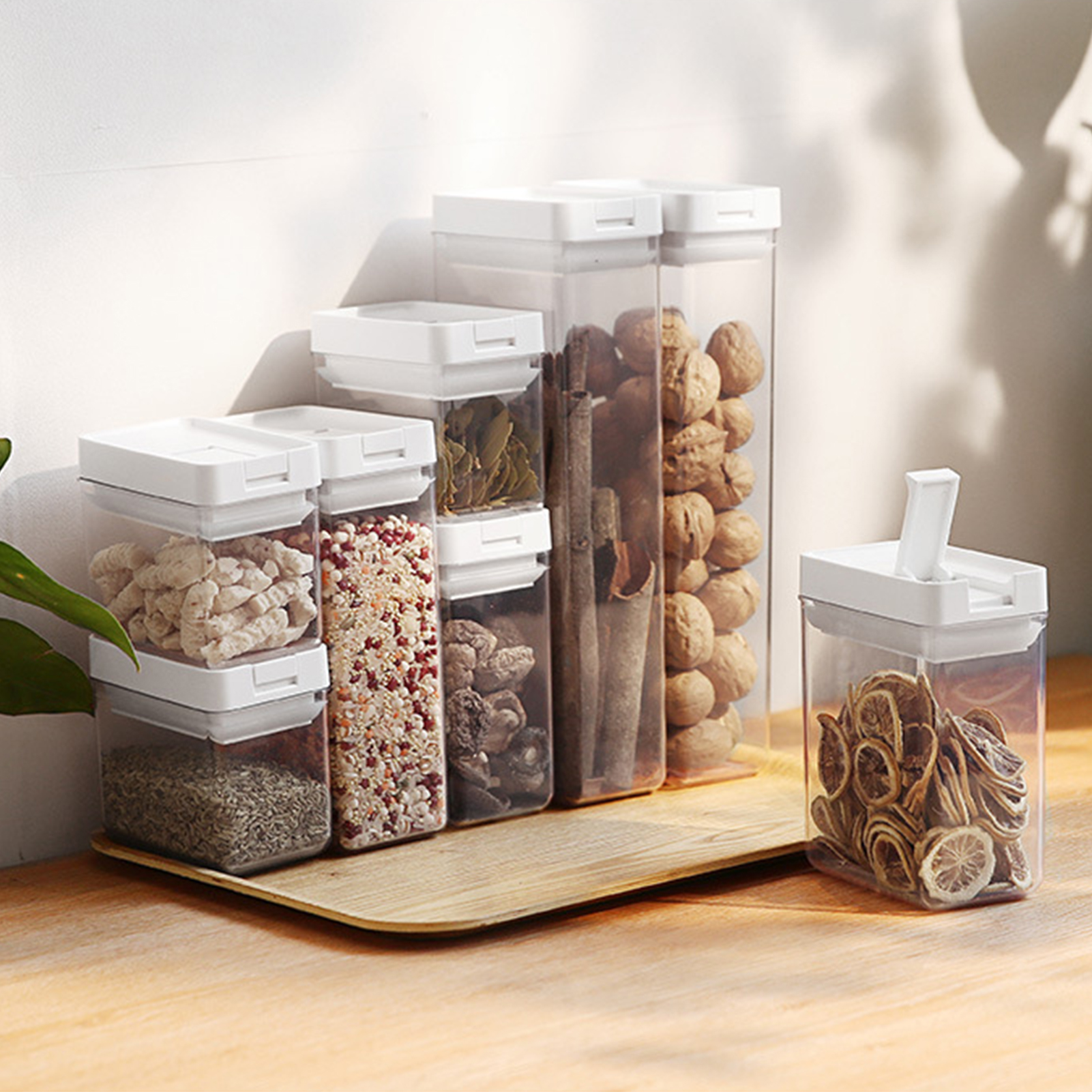 Ludlz Cereal Container, Airtight Dry Food Storage Containers, BPA Free Large Kitchen Pantry Storage Container Square Cereal Organizer Bottle for Flour, Snacks, Nuts & More - image 3 of 7