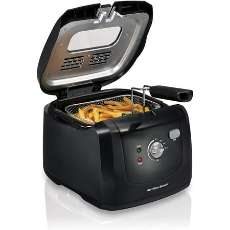

HPJNB Electric Deep Fryer Cool Touch Sides Easy to Clean Nonstick Basket 8 Cups / 2 Liters Oil Capacity Black
