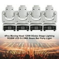thumbnail image 2 of VIPQV 4Pcs Moving Head 120W 8Gobo Stage Lighting RGBW LED DJ DMX Beam Bar Party Light 9/11 Channels Sound Activated DJ Lights for Church Wedding Disco Party Nightclub Live Show, 2 of 5