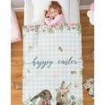 thumbnail image 6 of Rabbits Flowers Easter Throw Blankets, Eucalyptus Leaf Spring Summer Soft Fleece Blanket Decorative for Home Sofa Couch Chair Living Bedroom,30x40 Inches, Grey White Buffalo Plaid, 6 of 6