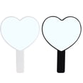 thumbnail image 1 of Heart-Shaped Travel Handheld Mirror, Cosmetic Hand Mirror with Handle, 1 of 5