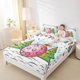 thumbnail image 4 of Homewish Pink Moon Twin Sheet Sets,Merry Christmas Theme Twin Fitted Sheet,Colorful 3D Graffiti Style Flat Sheet For Girls Boys,Luxury Bedroom Decor,3-Piece, 4 of 7