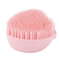 thumbnail image 4 of Cepillo de masaje para champú para mascotas, cepillo de lavado de baño para perros de silicona, cepillo de aseo para gatos para perros y gatos, color rosa, 4 of 12