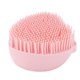 thumbnail image 4 of Cepillo de masaje para champú para mascotas, cepillo de lavado de baño para perros de silicona, cepillo de aseo para gatos para perros y gatos, color rosa, 4 of 12
