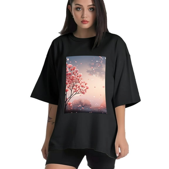 Plus Size Shirt for Women Black Tops for Women Short Sleeves Shirt for Women Valentine's Day (33) T Shirt Crewneck Shirt for Women XS