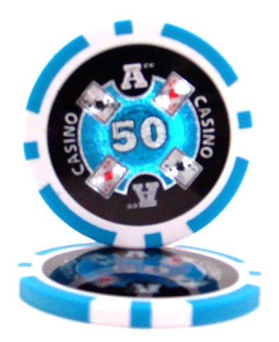 100pcs Ace Casino Laser Clay Poker Chips $5 