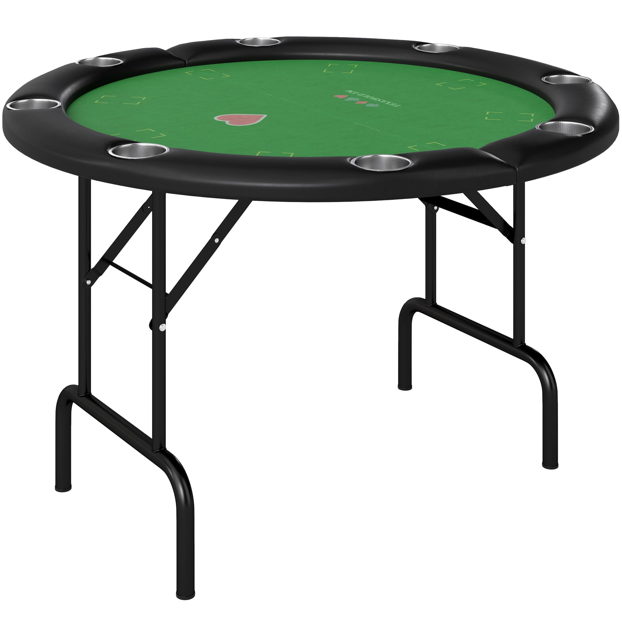 Barrington 10 Player Folding Poker Table with Steel Cup