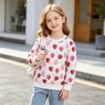 thumbnail image 6 of WQNVRNR Girls Print Sweatshirt- Cotton Cute Long Sleeve Crewneck Pullover Tops Pink Size 2T, 6 of 9