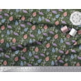thumbnail image 3 of Soimoi Green Cotton Duck Fabric Insect Decor Fabric Printed Yard 42 Inch Wide, 3 of 3