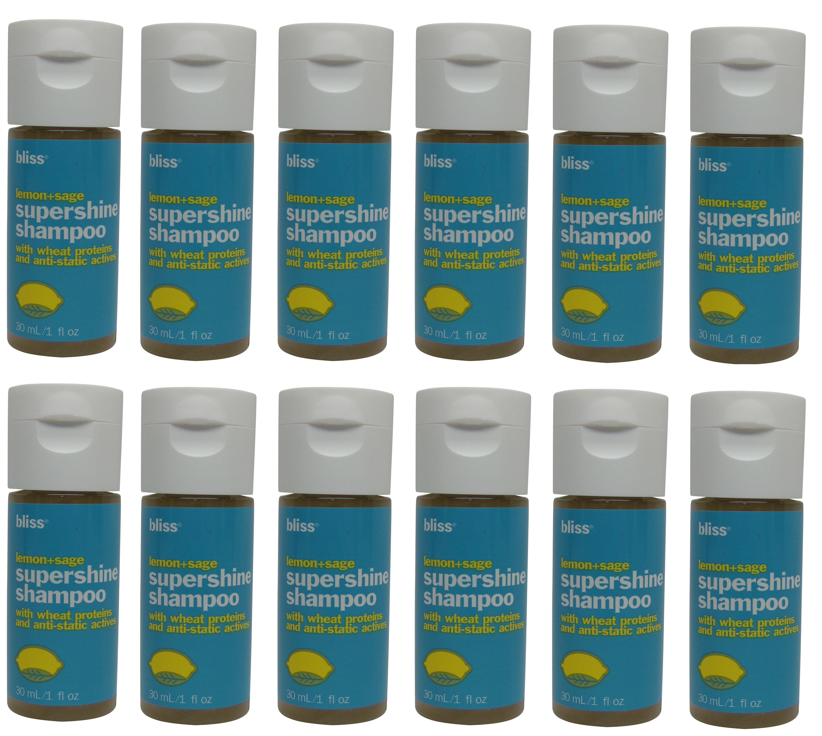 Bliss Lemon & Sage Shampoo lot of 12 each 1oz Bottles. Total of 12oz