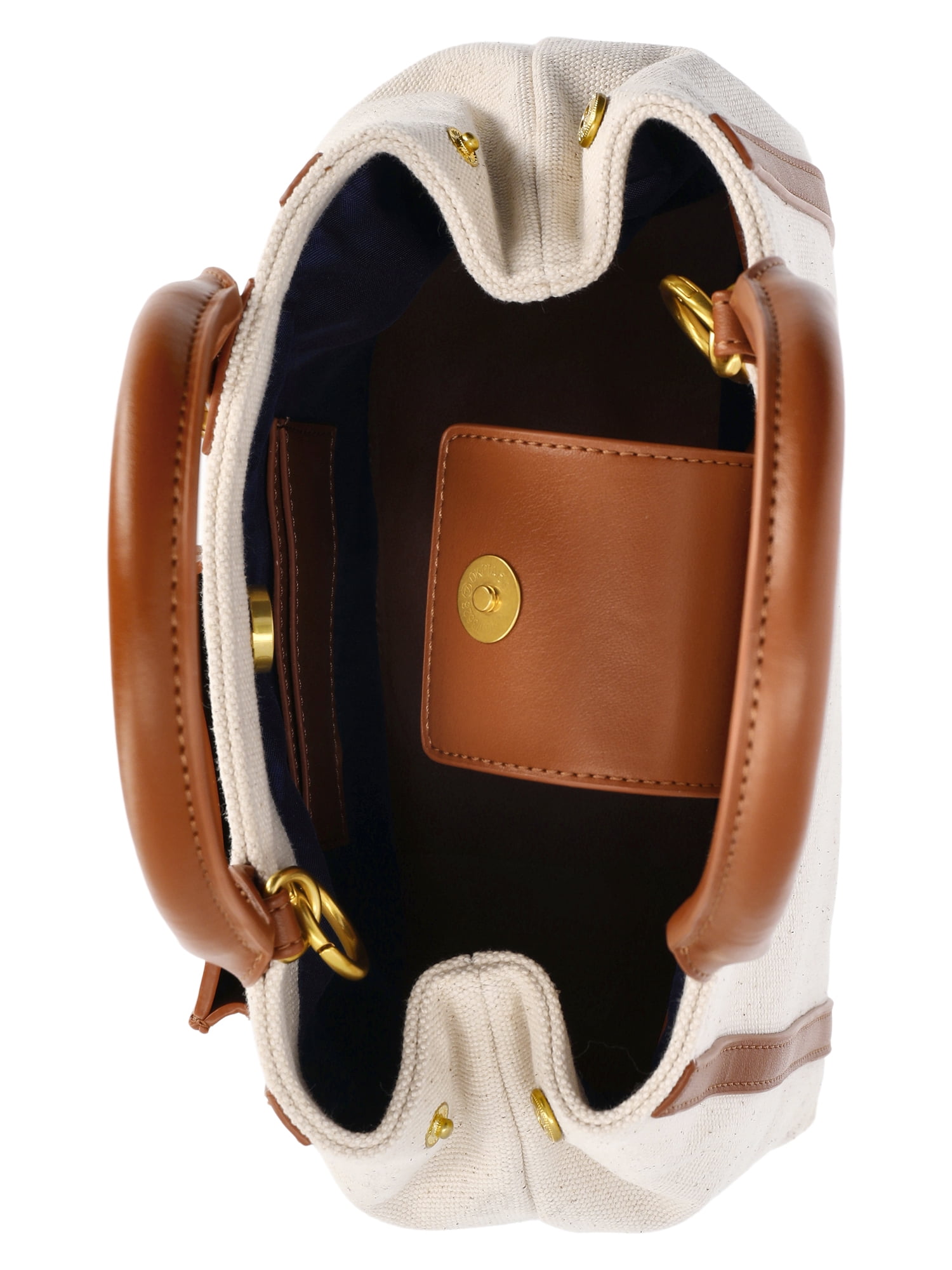 Free Assembly Women's Mixed Media Canvas Satchel - Classic Handbag