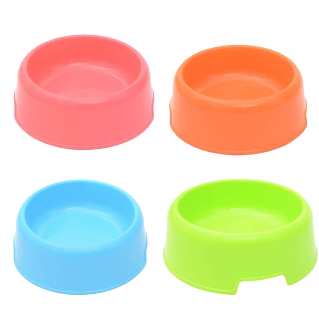 Cuencos de plástico para perros y gatos Laklulu de 4 piezas