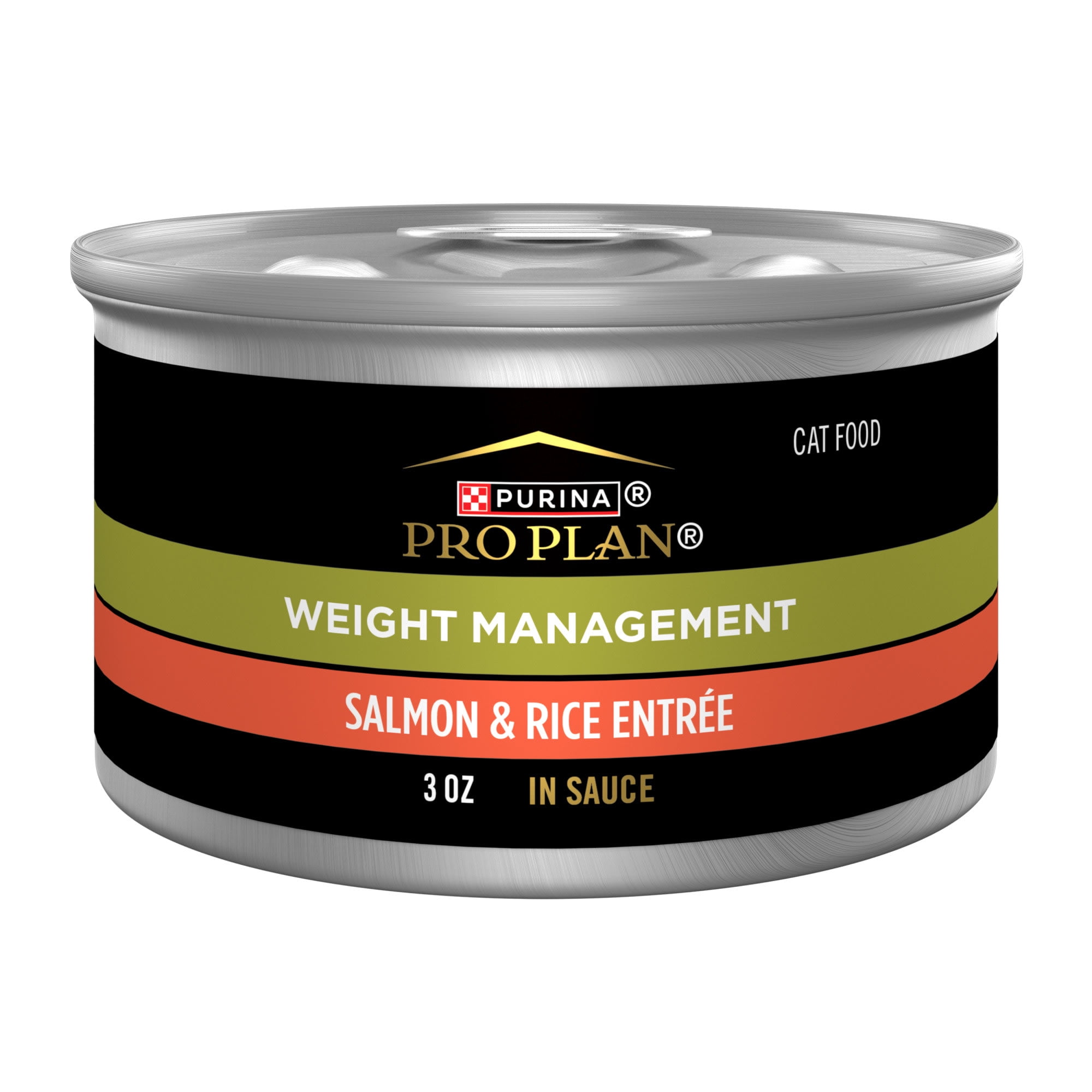Purina Pro Plan Adult Weight Management Salmon and Rice Entree in Sauce High Protein Wet Cat Food, 3 oz., Case of 24