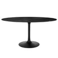 thumbnail image 2 of Modway Lippa 60" Oval Artificial Marble Dining Table in Black Black, 2 of 7