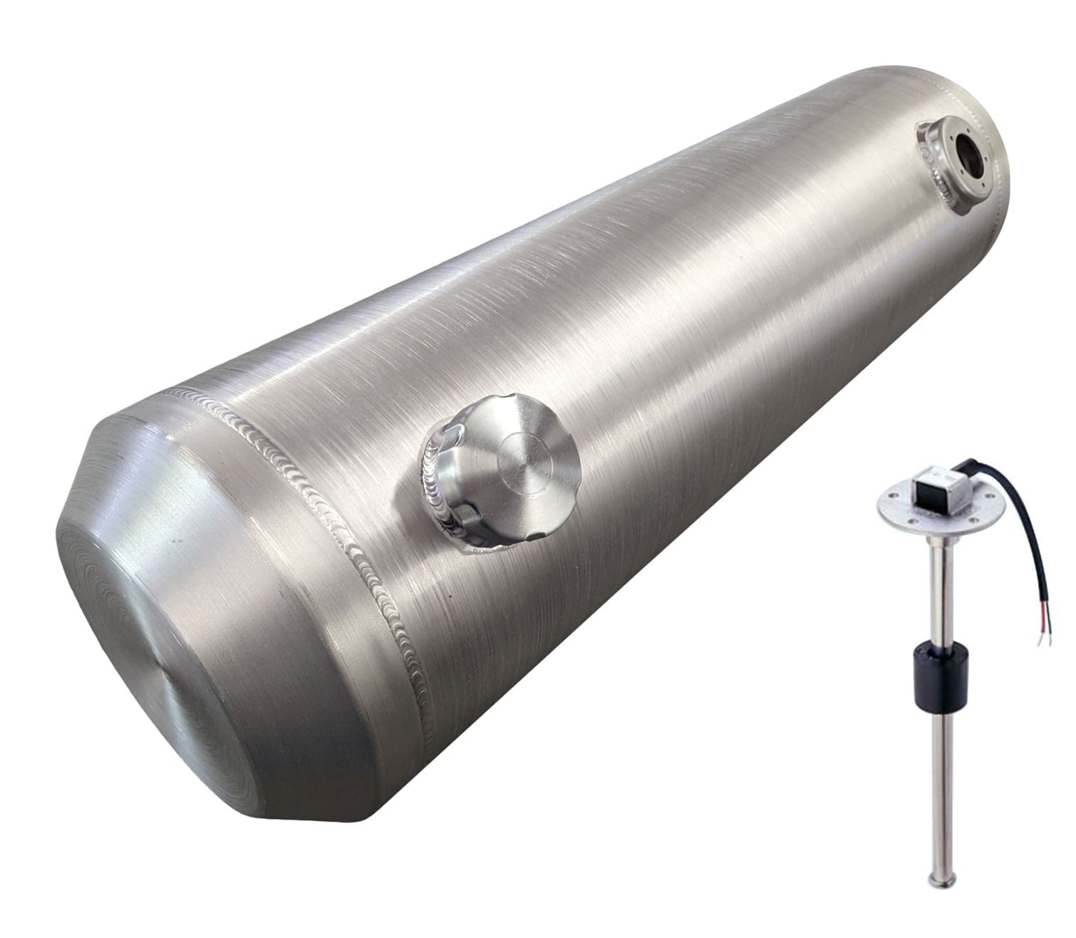 10x30 End Fill Round Spun Aluminum Gas Tank with WEMA Sending Unit 10