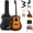 Sunburst, variant on Donner 41'' Full Size Acoustic Guitar - Complete Beginner Kit for Adults with Free Online Lesson, with Gig Bag, Strap, Tuner, Pickguard, Black