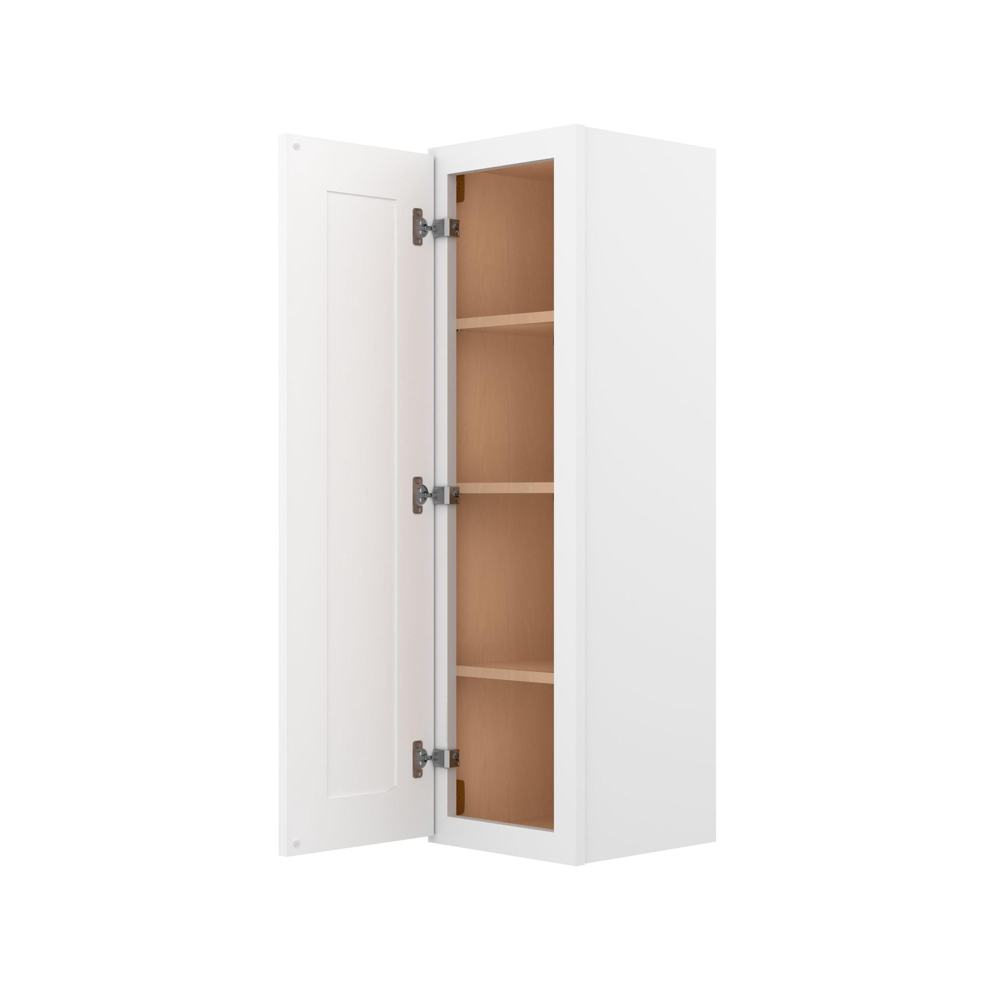 Furinno Shaker 1-Door-3 Shelves Wall Kitchen Cabinet, Ready to Assemble, 12 D x 12 W x 42 H, White