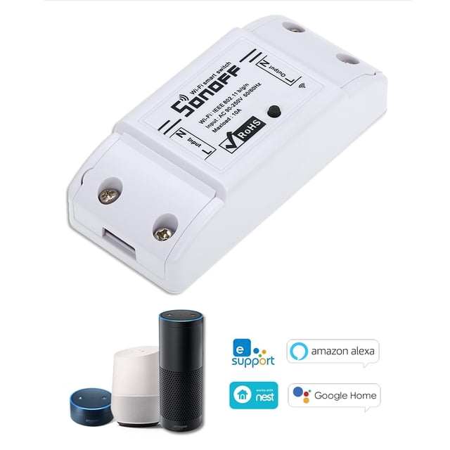 Basic Wifi Switch Works with for Home Timer 10A/2200W Wireless Remote Switch for Android/IOS APP Control for Electric Appliances Universal Smart Home Automation Module