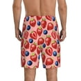 thumbnail image 6 of Pajama Shorts Men, Blueberry Strawberry Print Mens Sleep Lounge Shorts, Soft Comfy Pj Bottom Sleepwear With Pockets, 6 of 8