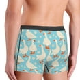 thumbnail image 3 of Goofa White Geese and Flower Printed Men's Boxer Briefs Underwear, Moisture-Wicking Underwear, Trunk,Soft and Breathable Cotton Underwear-X-Large, 3 of 9