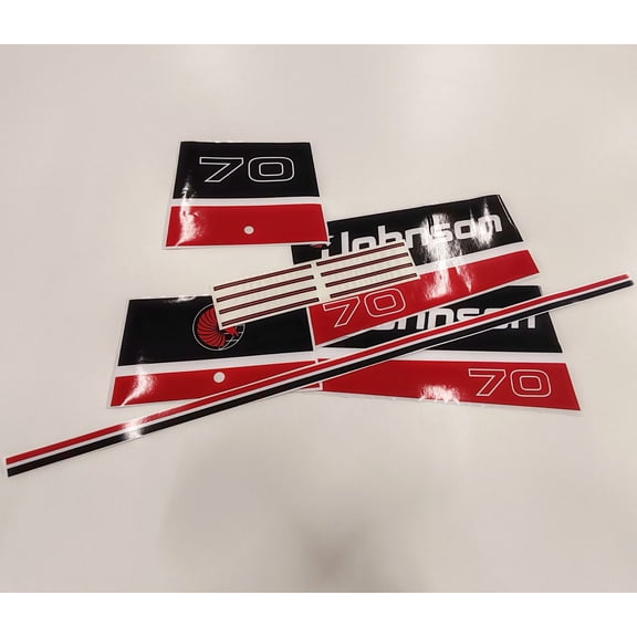 411 Decals Aftermarket Replacement for Johnson 70 Outboard (1991)  Decal Sticker Set