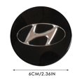 thumbnail image 2 of 1pc Car Wheel Hub Caps ABS Rim Center Hub Cover (Black) 6cm NEW, 2 of 8