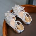 thumbnail image 7 of Girls Dress Shoes Mary Jane Shoes for Girls with Low Heel Princess Bling Pearl Crystal Butterfly Ballet Flats for Wedding Party, 7 of 7