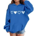 thumbnail image 2 of Kids Hoodies Valentines Sweatshirt Long Sleeve Casual Heart Sweatshirts Crewneck Sweatshirt Pullover 7-8 Years Sweatshirt, 2 of 4