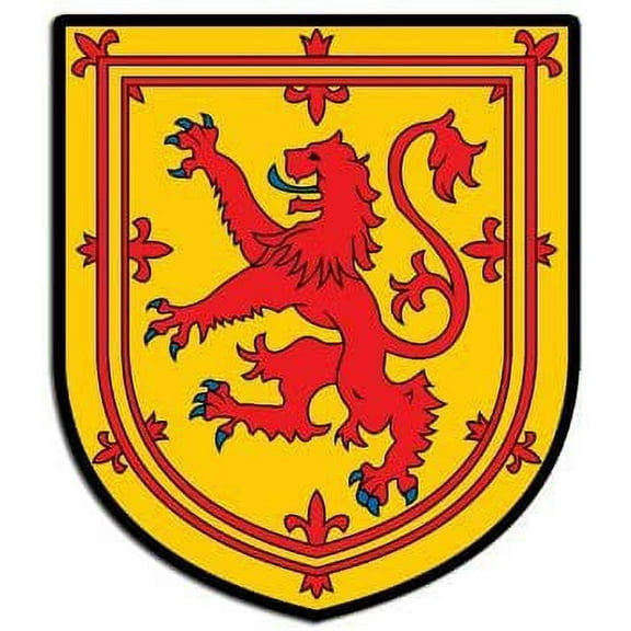Scotland Coat of Arms Red Lion Shield Shaped 3M Reflective sticker