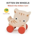 thumbnail image 2 of Mentari Toys - Gatito sobre ruedas - Juguete de madera para empujar gatos para bebés y niños pequeños - Juguete de mano de madera natural con 4 ruedas - Mejora las habilidades motoras - Fomenta el jue, 2 of 5