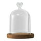 thumbnail image 5 of Campana de cristal transparente con base de madera, multiusos, redonda, de 3,5 pulgadas de diámetro. Estilo C, 5 of 9