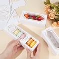 thumbnail image 3 of 24 Pcs Macaron Drawer Boxes 6.1x2.56x1.97inch Pastry Cardboard Dessert Box With Window Cardboard Packaging Boxes Bakery Pastry Boxes for Biscuits Desserts Donut Cupcakes White, 3 of 9