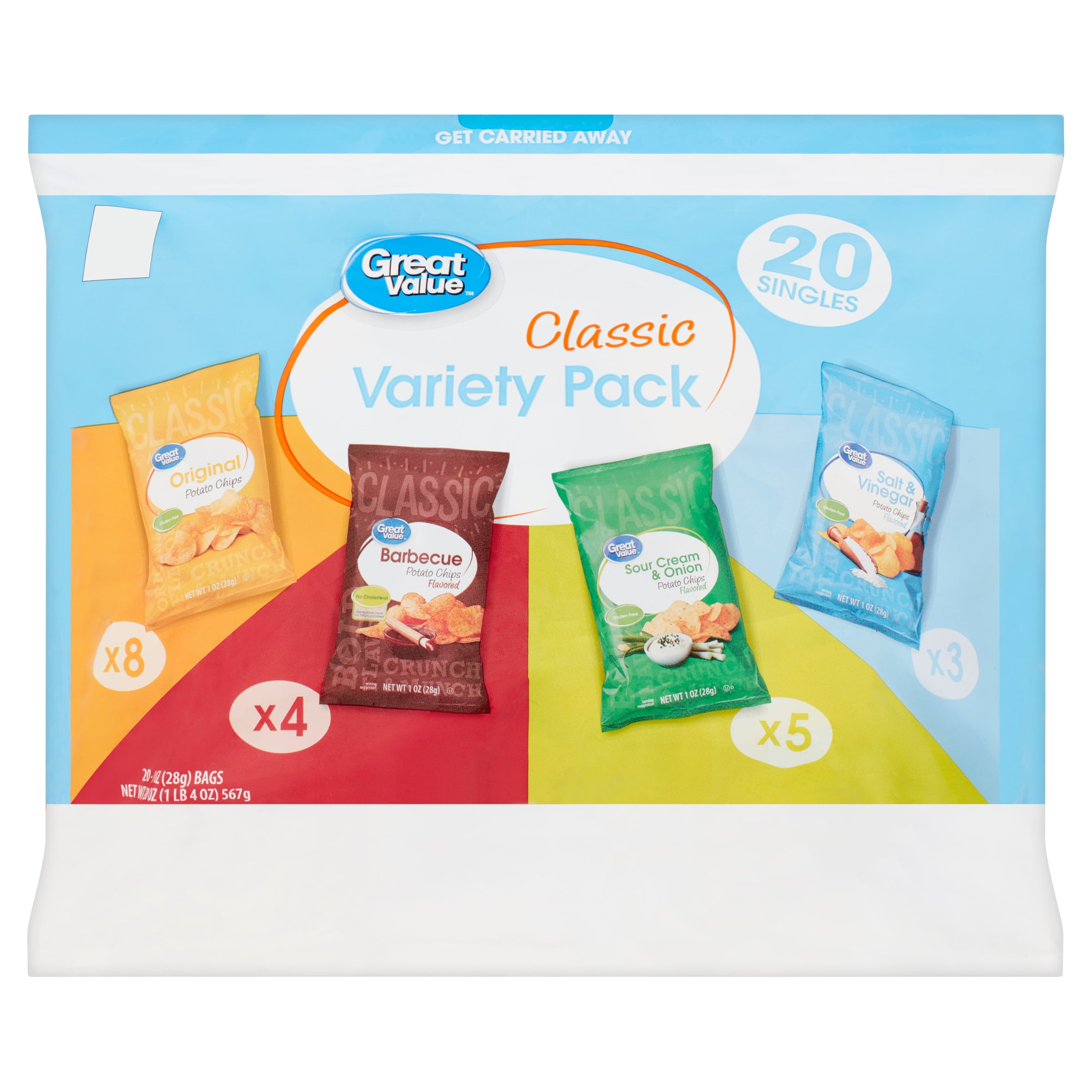 Great Value Classic Variety Pack, 1 Oz., 20 Count