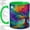 Green, variant on Stained Glass Tree Accent Mug, 11oz Ceramic Coffee Cup for Nature Fans