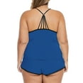 thumbnail image 3 of LilyLLL Plus Size Womens Two Pieces Pajamas Camisole + Shorts Lace Lingerie Sleepwear Pjs, 3 of 5