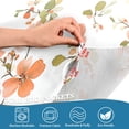 thumbnail image 3 of Yayeee Kitchen Curtains Tier Pair Light Filtering 27"x36" Rod Pocket Short Cafe Window Panel, Orange Floral Blooms, 3 of 7