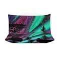 thumbnail image 3 of 3 Pcs Soft Bedding Set, Includes 1 Duvet Cover with Zipper And 2 Pillow Shams,Alaskan Aurora Aurora Borealis Northern Lights Queen(90"×90"), 3 of 8